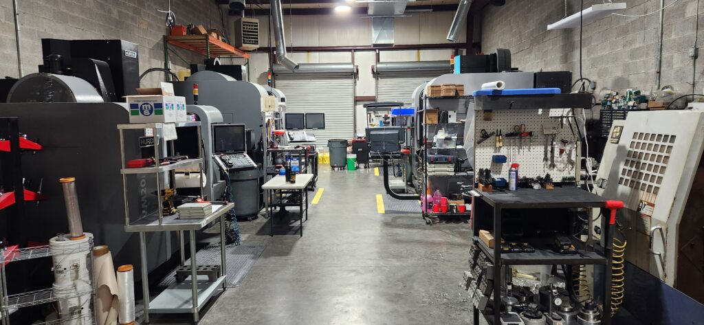 GT Virtual Concepts facilities floor showing CNC machines